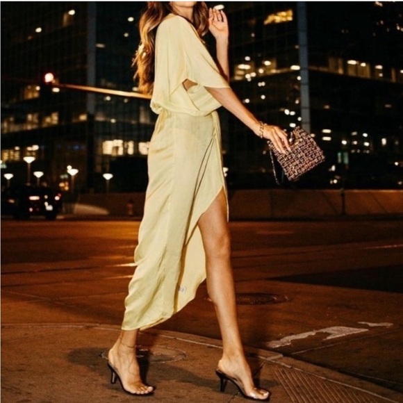 NWT Young Fabulous Broke Neon Wrap Maxi Dress Mermaidcore Siren Resort Vacay - Picture 9 of 15